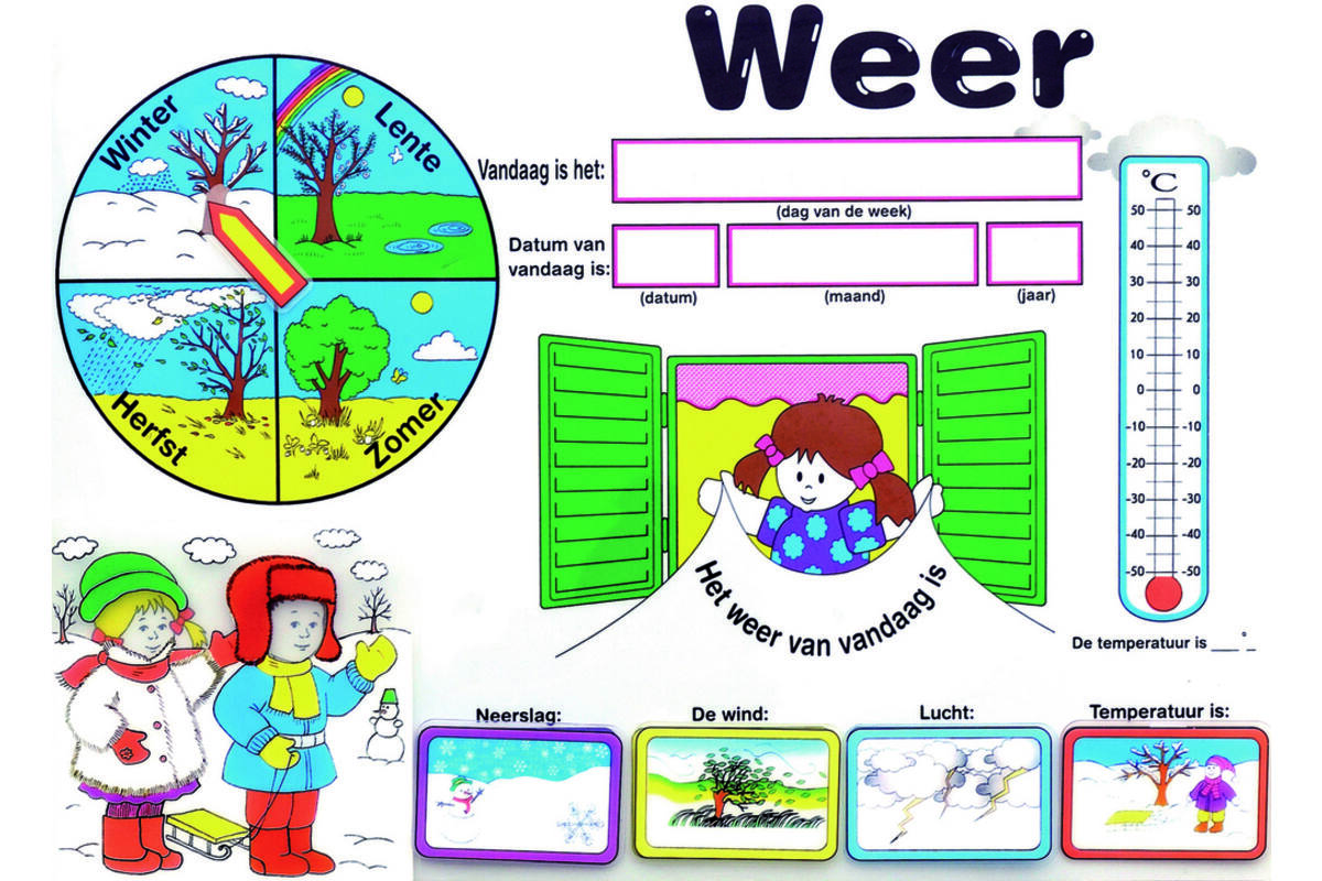 Weerkalender met accessoires